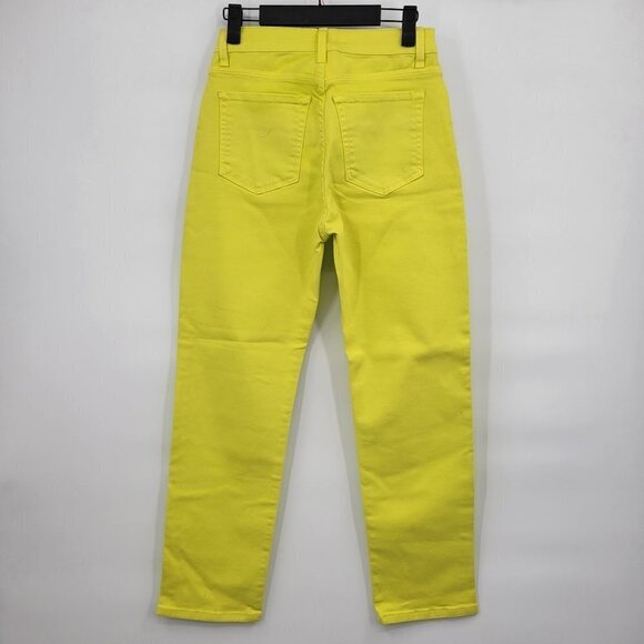 BLDWN Vintage Straight Leg Jeans High-Rise Slim Fit Ankle Denim 27 Women Yellow - Picture 2 of 16